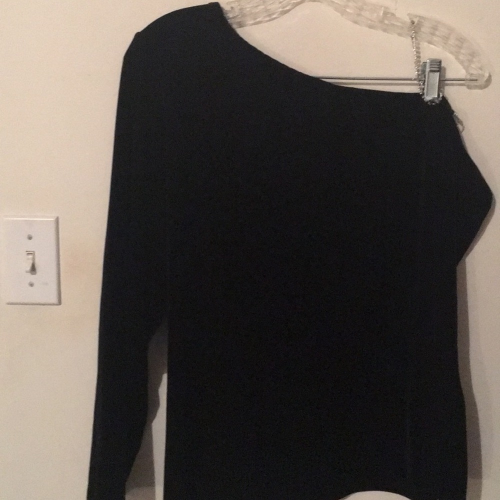 VENEZIA JEANS WOMENS PLUS 18/20 BLACK VELOUR TOP